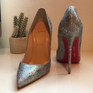 Christian Louboutin So Kate Glitter Heels Size 38